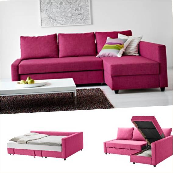 Стилен розов диван в интериора на всекидневната